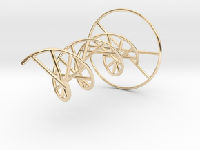 DNA Molecule Metal. 4 Size options. in 14k Gold Plated Brass: 1:10