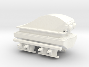 Brodix 1/12 509 Turbo Intake 4 in White Processed Versatile Plastic