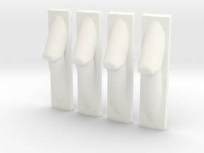 1:48 Retro Rocket Covers (4 Pack) in White Processed Versatile Plastic