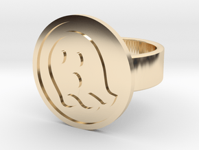 Ghost Ring in 14k Gold Plated Brass: 8 / 56.75