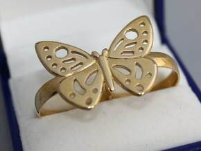 DOUBLE RING BUTTERFLY in Polished Bronze