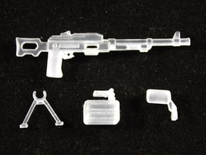 PK Machine Gun in Tan Fine Detail Plastic