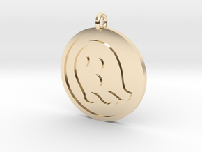 Ghost Pendant in 14k Gold Plated Brass