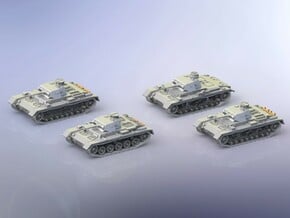 German Panzer III A-D Variants 1/144 in Tan Fine Detail Plastic