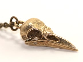 Crow Pendant in Natural Brass