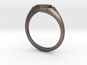 NTUA Female Ring in Polished Bronzed Silver Steel