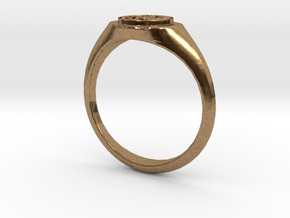NTUA Female Ring in Natural Brass