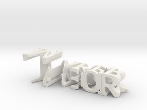 3dWordFlip: Tabor/Maker in White Natural Versatile Plastic