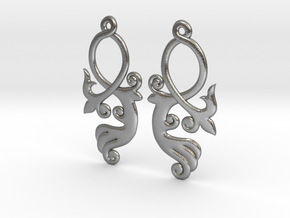 Crossing Tail Earring Set in Natural Silver