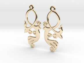 Crossing Tail Earring Set in 14k Gold Plated Brass