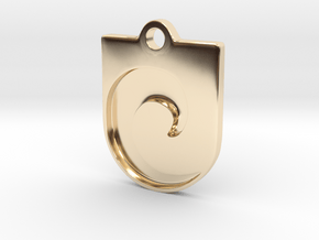 Inverted Waveguard Pendant in 14k Gold Plated Brass