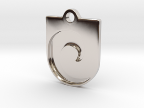 Inverted Waveguard Pendant in Rhodium Plated Brass