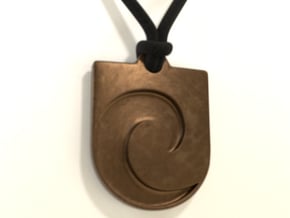 Inverted Waveguard Pendant in Polished Bronze Steel