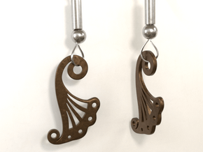 Petal Earring Set in Polished Bronze Steel