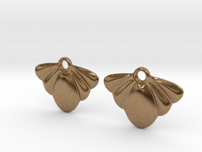 Seashell Earring Set in Natural Brass