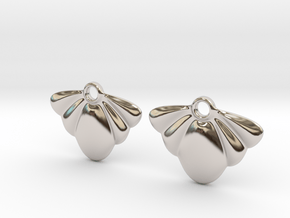 Seashell Earring Set in Rhodium Plated Brass