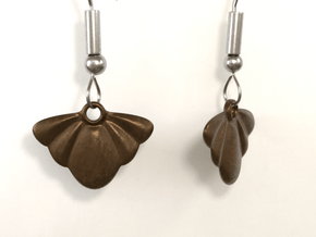 Seashell Earring Set in Polished Bronze Steel