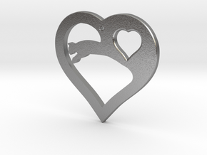 The Eager Heart (precious metal pendant) in Natural Silver
