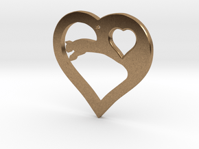 The Eager Heart (precious metal pendant) in Natural Brass