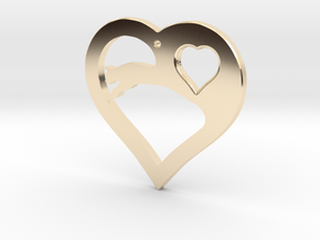 The Eager Heart (precious metal pendant) in 14K Yellow Gold