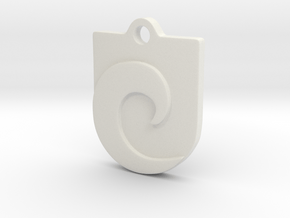 Waveguard Pendant in White Natural Versatile Plastic