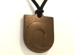 Waveguard Pendant in Polished Bronze Steel