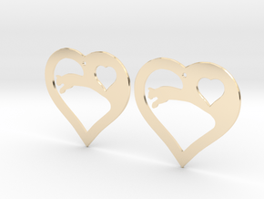 The Eager Hearts (precious metal earrings) in 14k Gold Plated Brass