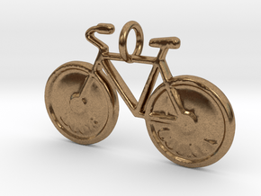 Door County Bicycle Pendant in Natural Brass