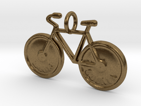 Door County Bicycle Pendant in Natural Bronze
