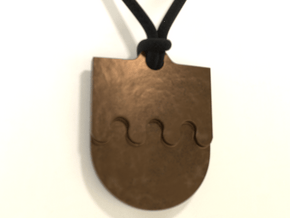 Crownsguard Pendant in Polished Bronze Steel