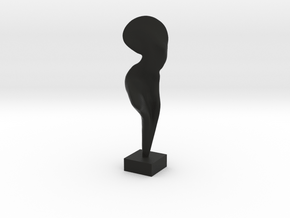 Fine Art Abstract Lady in Black Natural Versatile Plastic