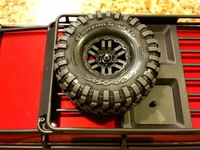 For Traxxas TRX-4, Front Upper Spare Tire Mount in Black Natural Versatile Plastic