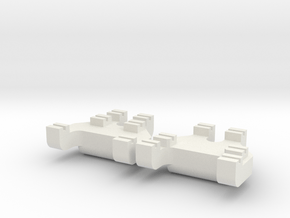 HO-HOn3 Track Gauges - Code 70 in White Natural Versatile Plastic
