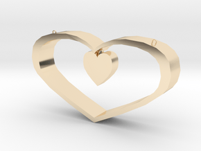 Heart Pendant - Large in 14K Yellow Gold