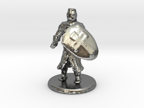 Medieval Knight in Polished Silver