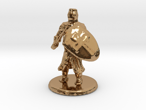 Medieval Knight in Polished Brass
