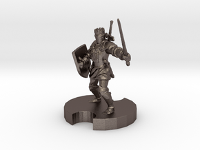 Medieval Knight 2 in Polished Bronzed Silver Steel