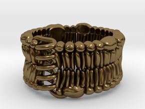 Cell Membrane Ring - Science Jewelry in Polished Bronze: 7.5 / 55.5