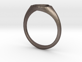 Leonidas Ring in Polished Bronzed Silver Steel