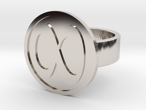 Infinity Ring in Rhodium Plated Brass: 8 / 56.75