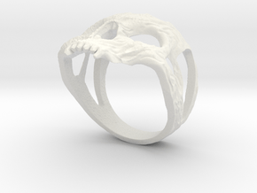 Ring skull in White Natural Versatile Plastic: 7.75 / 55.875