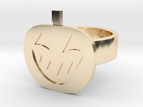 Jack-O-Lantern Ring in 14k Gold Plated Brass: 8 / 56.75