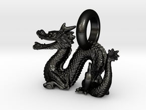 Dragon in Matte Black Steel