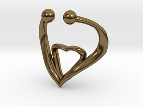The Heart Fake septum ring nose, ring septum jewel in Polished Bronze