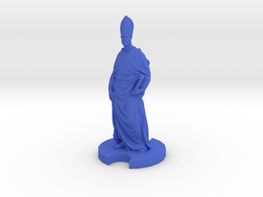 Medieval Bishop (4) in Blue Processed Versatile Plastic