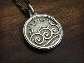 KorrAsami Pendant in Polished Bronzed Silver Steel