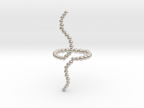 Wave Ring in Rhodium Plated Brass: 6 / 51.5