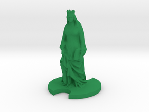Medieval Queen in Green Processed Versatile Plastic
