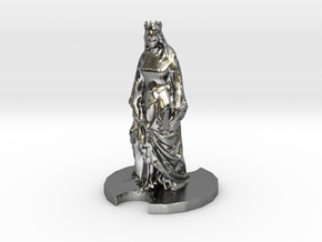 Medieval Queen in Polished Silver