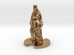 Medieval Queen in Polished Brass